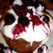 Muffins fromage blanc fruits rouges